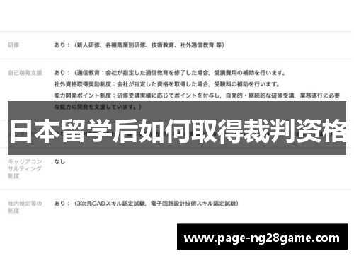 日本留学后如何取得裁判资格